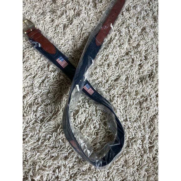NWT Vineyard Vines American Flags Canvas Club Belt Mens 40 - Picture 9 of 11